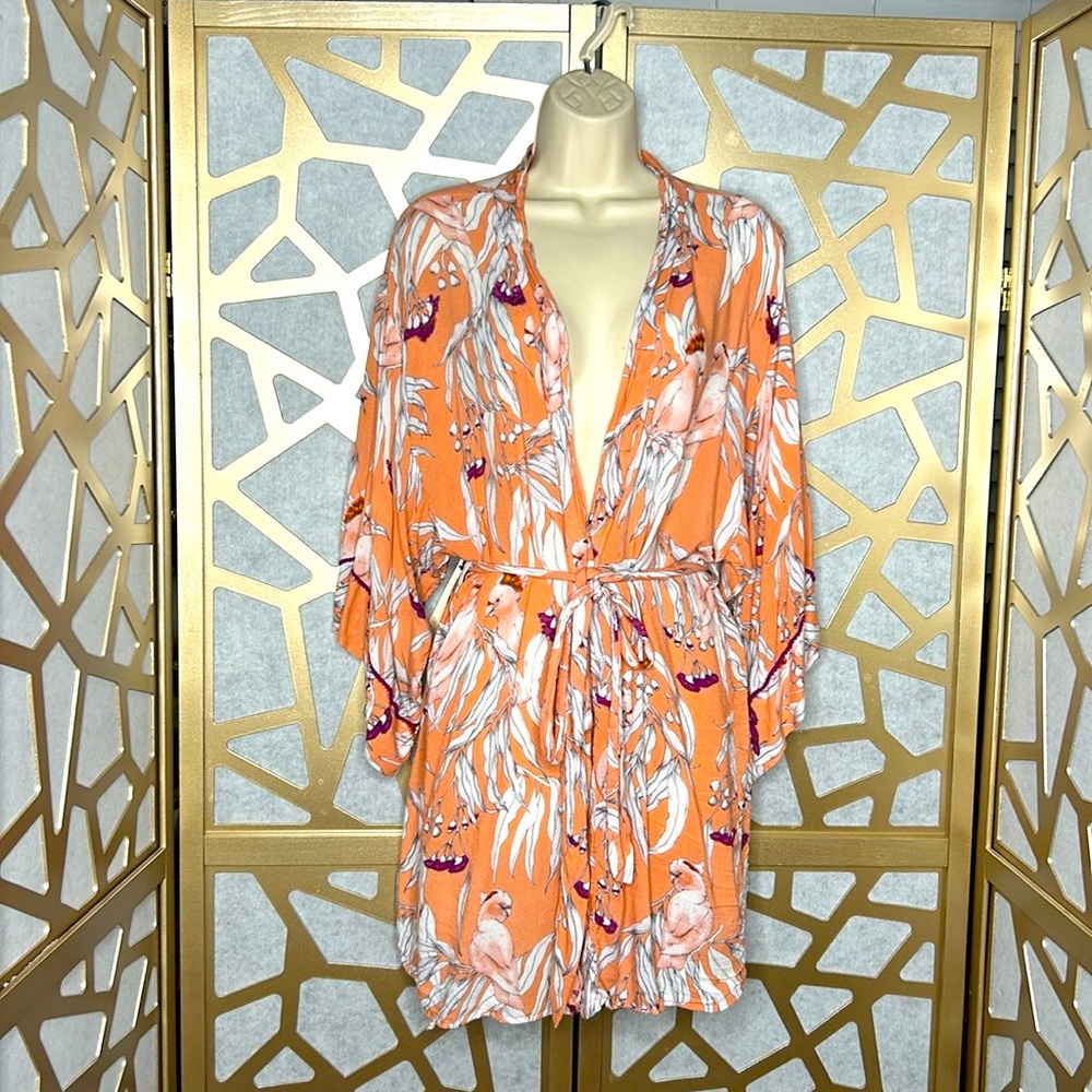Midnight Laker Floral Kimono